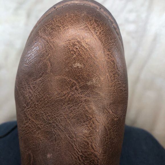 SO Brown Faux-Leather Fold Over Booties Sz 8 - Picture 9 of 9